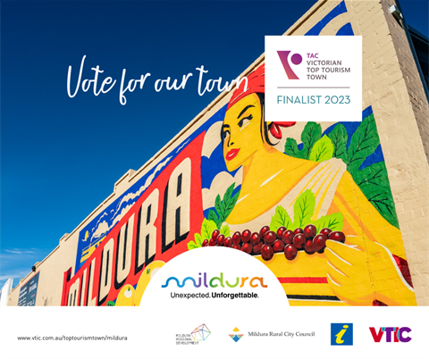 Mildura named finalist in Top Tourism Town Awards