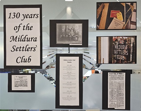 Mildura Settlers' Club Display
