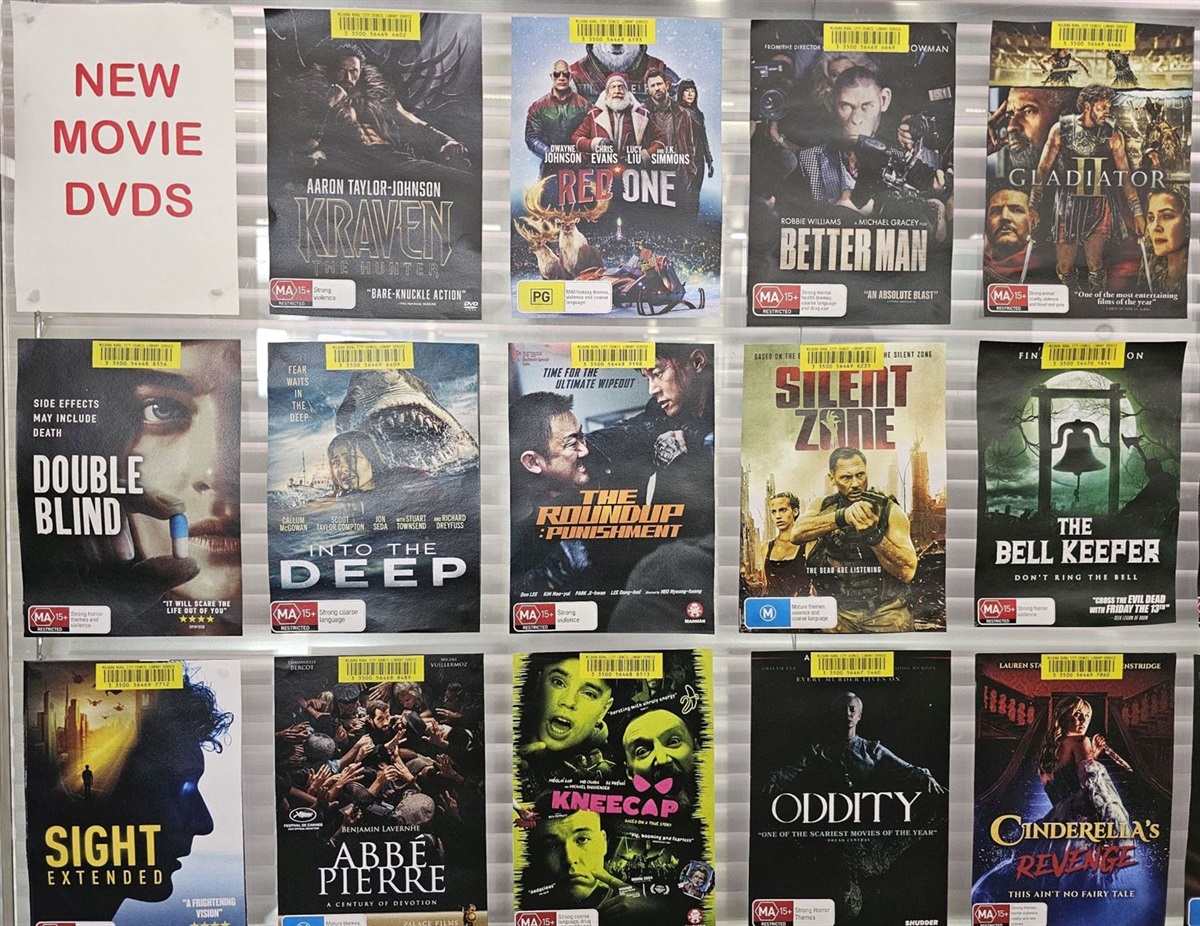 You can borrow new movie DVDs at your local library
